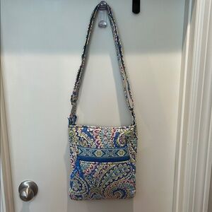 Vera Bradley Blue retired “Capri Blue” pattern Hipster crossbody bag.